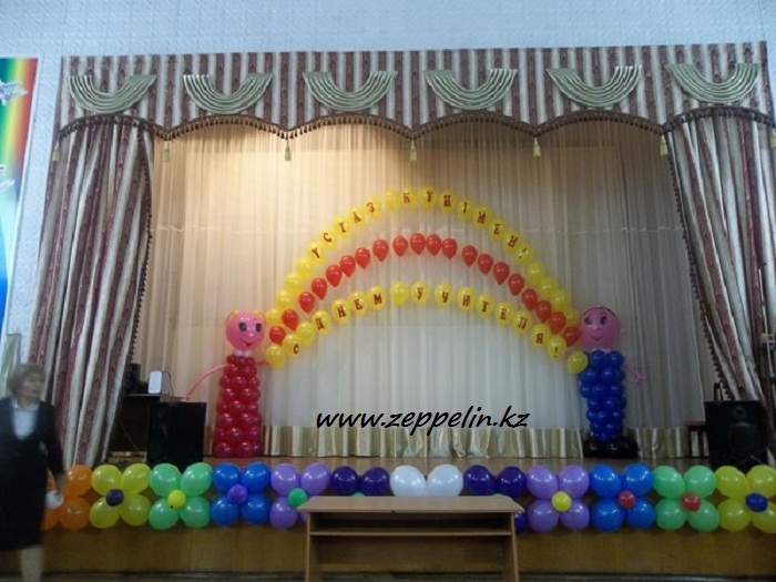 выпускной вечер в школе оформление шарами