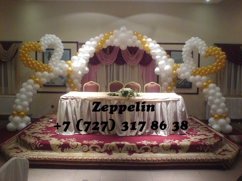 оформление на свадьбу шарами