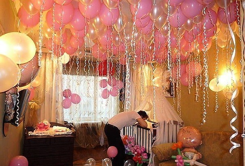 оформление комнаты шарами