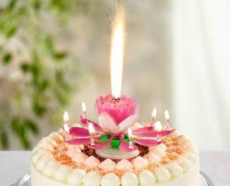 свеча музыкальный цветок