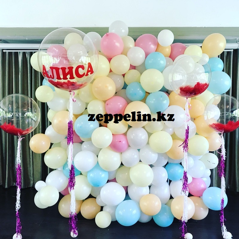 панно из шаров для фото зоны