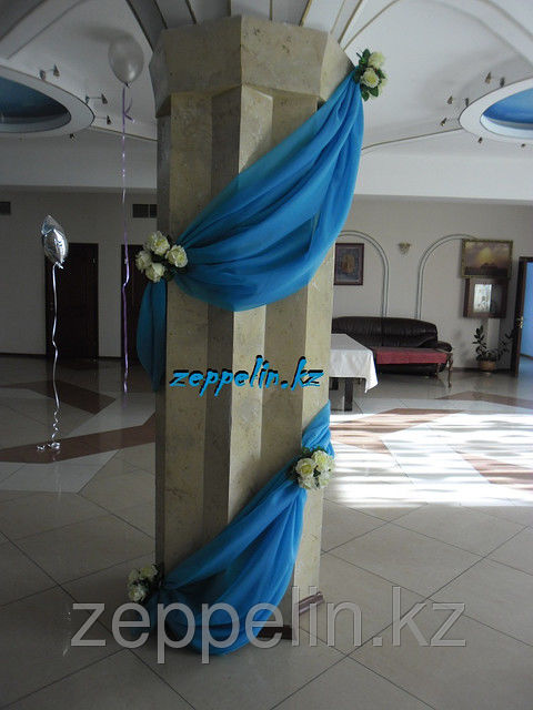 оформление колон в зале, в Алматы