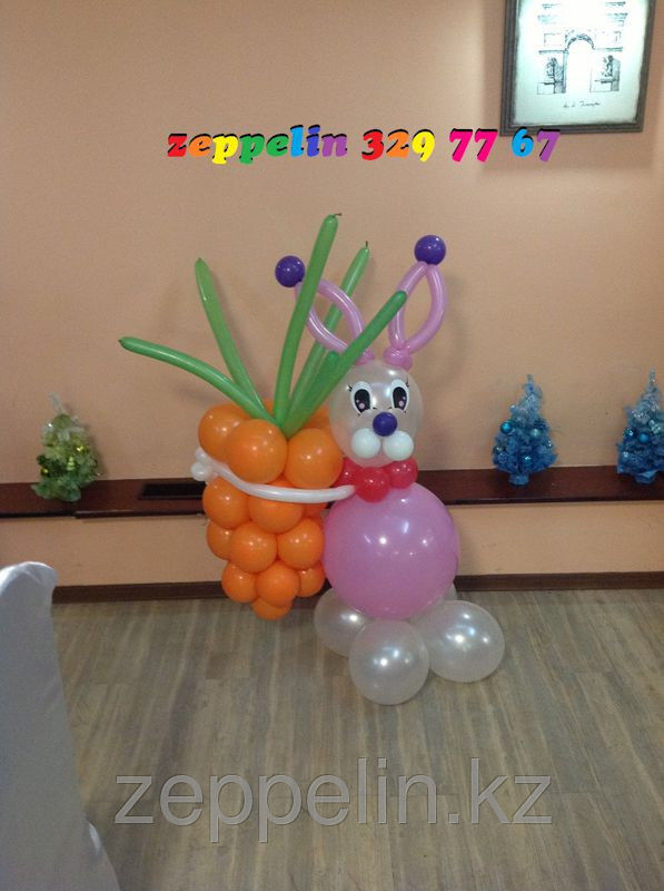фигура зайчика из воздушных шаров