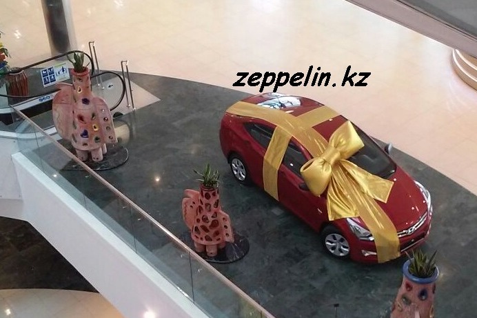 большой бант на автомобиль, оформление для розыгрыша, промоакции, 